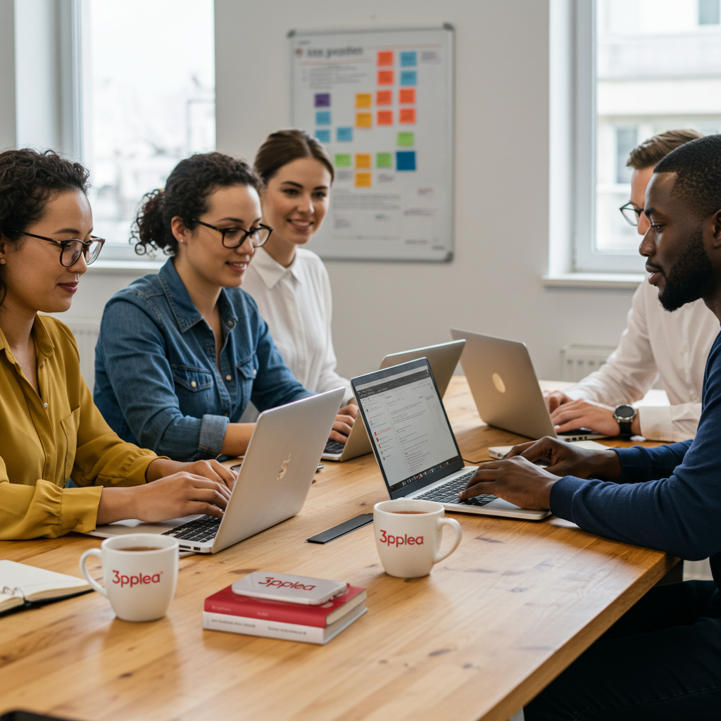 Équipe collaborant au développement de la plateforme de bien-être